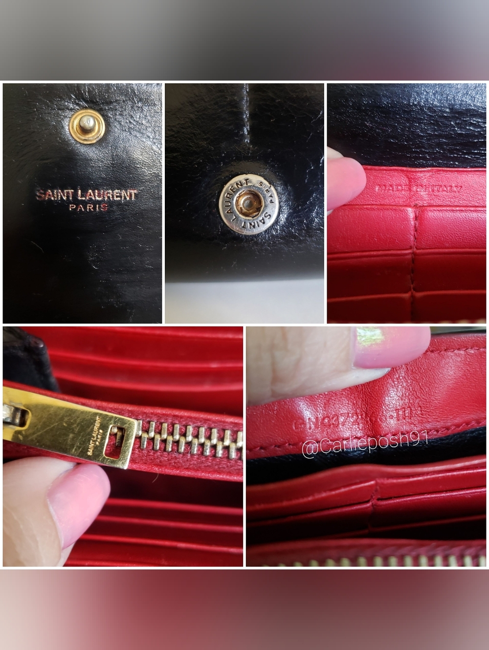 Authentic Pre-owned Yves Saint Laurent Cassandre Long Flap Wallet - Picture 15 of 16